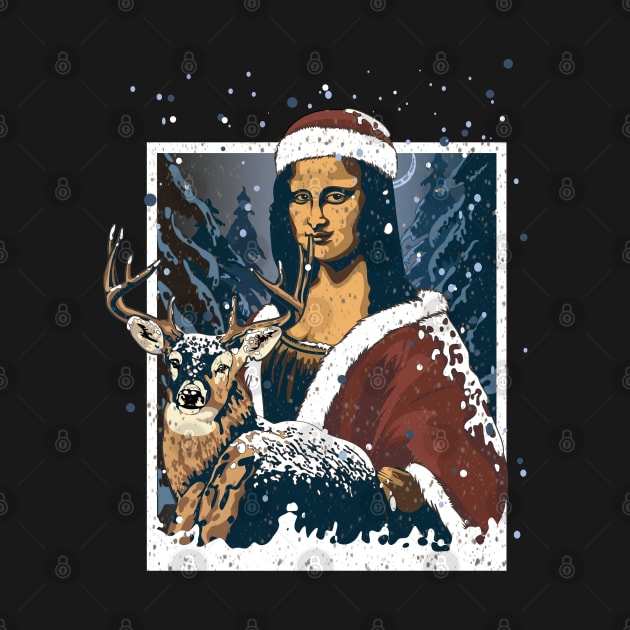 Mona Lisa Santa Christmas by PunnyPoyoShop