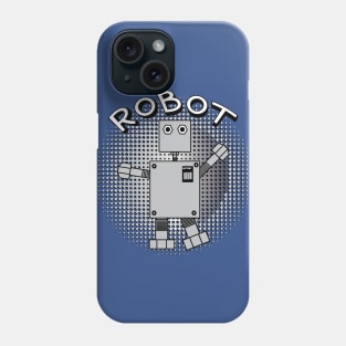 Robot Text Patterned Background Phone Case