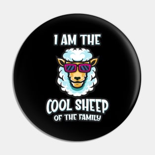 I'm the Cool Sheep Of the Family funny Family Kids Pin