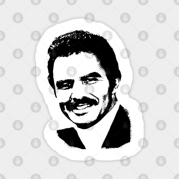 burt reynolds pop art portrait Magnet by phatvo