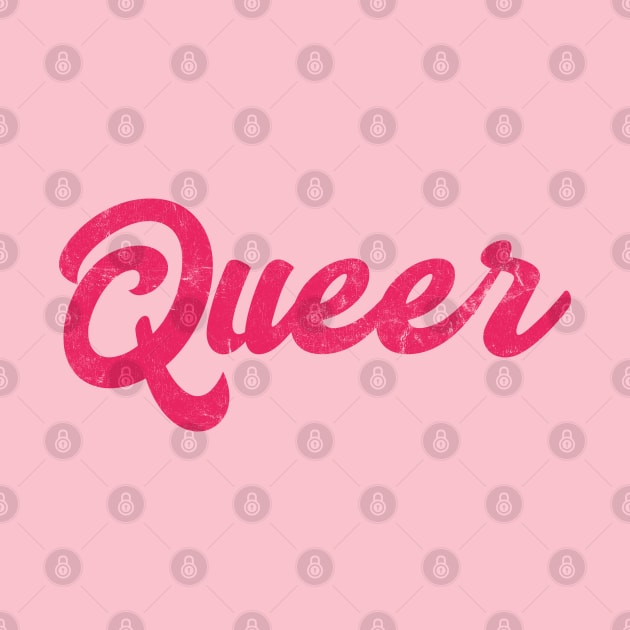 Queer / Faded Retro Typography Statement Design by DankFutura