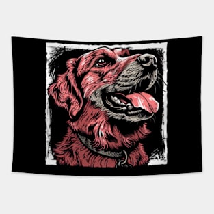 Retro Art Golden Retriever Dog Lover Tapestry