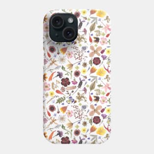 Multicolored Pressed Flower Garden Phone Case