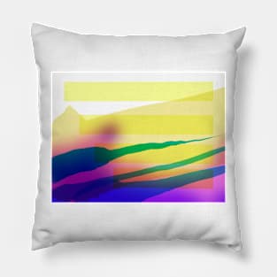 Tropical Abstract Wave Art Pillow