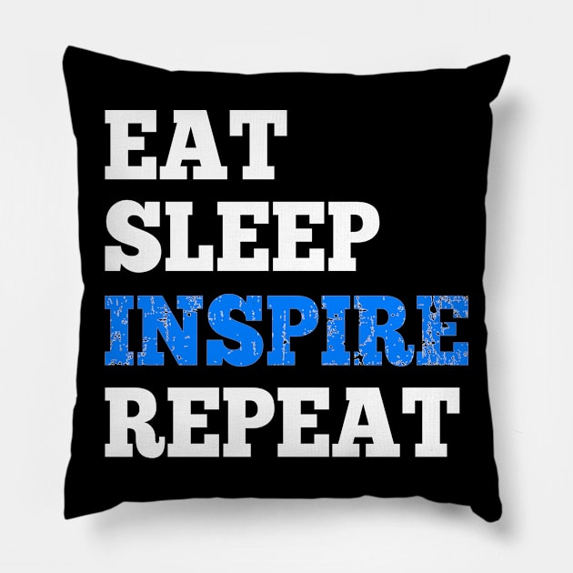 Eat Sleep Inspire Repeat - Hoodie for RPG Roleplaying Gamers Pillow by HopeandHobby