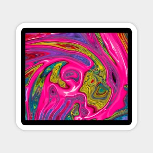 Colorful Marble Waves effect Magnet