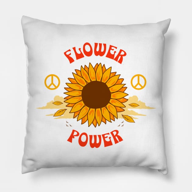 FLOWER POWER Pillow by Dandzo