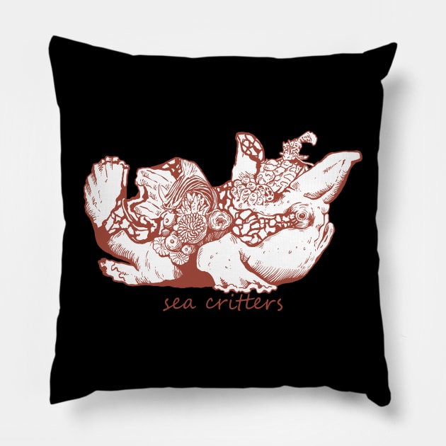 Sea Critters Pillow by A.Delos Santos Artworks