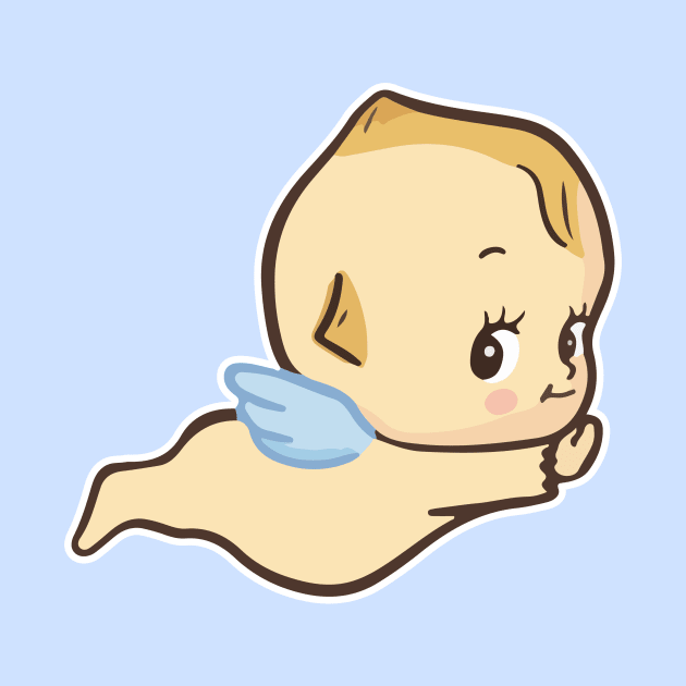 Cute flying kewpie baby angel by Zakuro