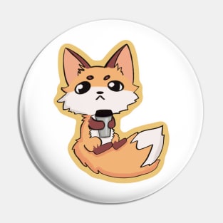 Floating Foxy Coffee Pin