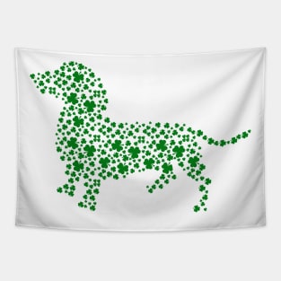 St Patricks Day Shamrock Dachshund Tapestry