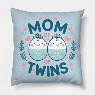 Mom Of Twins Pillow