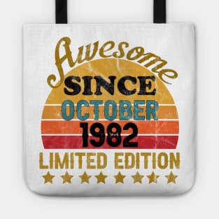 Awesome Since October 1982 39 Year Old 39th Birthday gift T-Shirt Tote