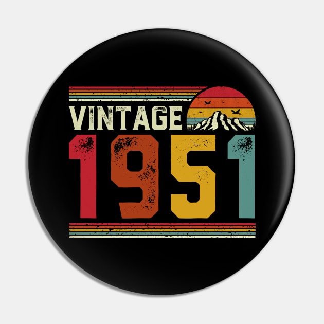 Vintage 1951 Birthday Gift Retro Style Pin by Foatui