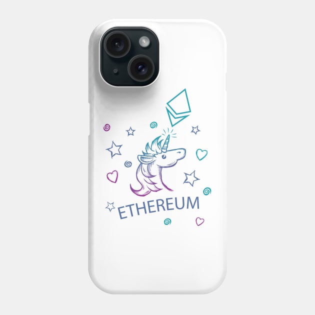 Ethereum Unicorn Premium Phone Case by mangobanana