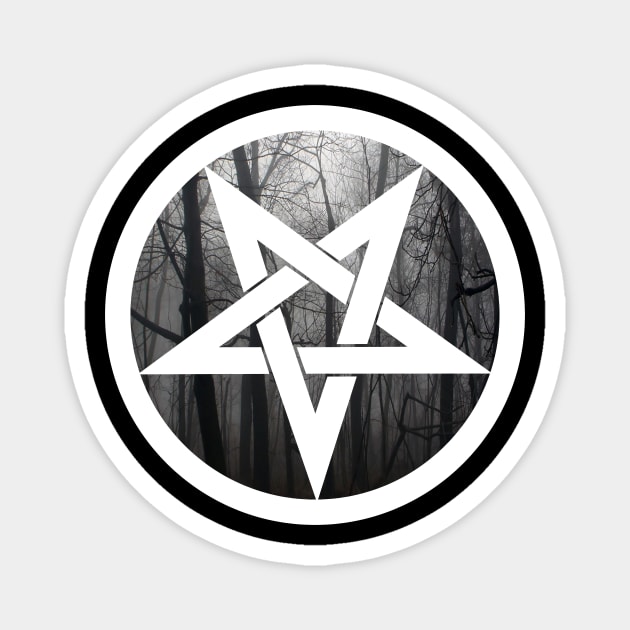 Woven Pentagram - Forest Magnet by RainingSpiders