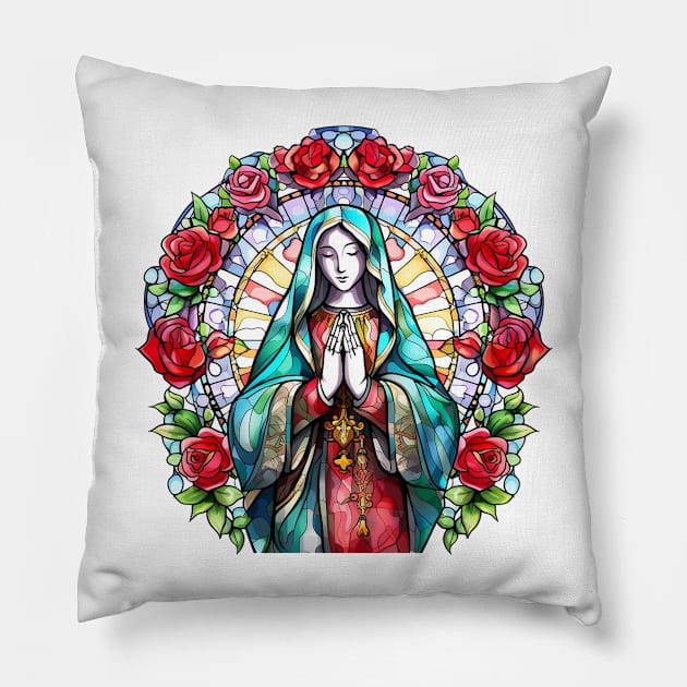 Our Lady of Guadalupe Pillow by TacoTruckShop