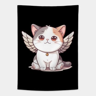 Cute Kawaii Cat Angel Tapestry