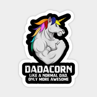 Dadacorn Muscle Dad Unicorn Fathers Day Magnet