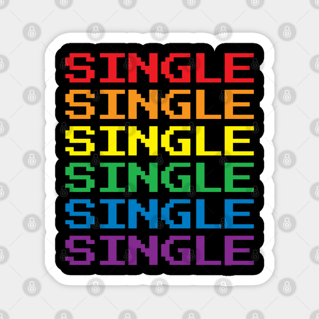 Single Retro Gay Gamer | LGBT Pride Magnet by jomadado