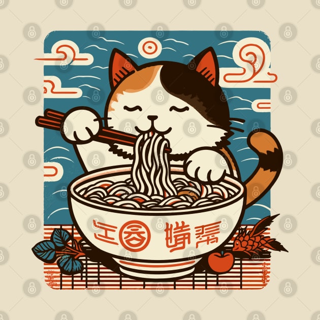 Cute Ramen Cat by Minisim