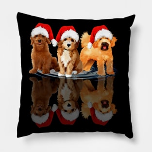 Shadow Doddle Dog Christmas Sweatershirt Cute Doodle Santar Hat Gift Pillow