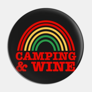 Camping And Wine Pin