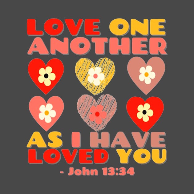 Love One Another Valentines Bible Verse Spiritual Gifts by JEA Jennifer Espina Arts