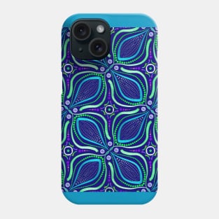 Blue Metallic Abstract Phone Case