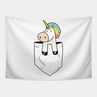 Unicorn Pocket Shirt Einhorn in der Tasche Tapestry