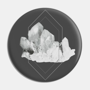 Milky Quartz Crystal Pin