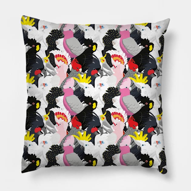 Cockatoo Fest Pillow by Zolinstudio