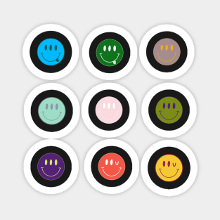 3-Eyed Smiles Colorful Sticker Pack Magnet