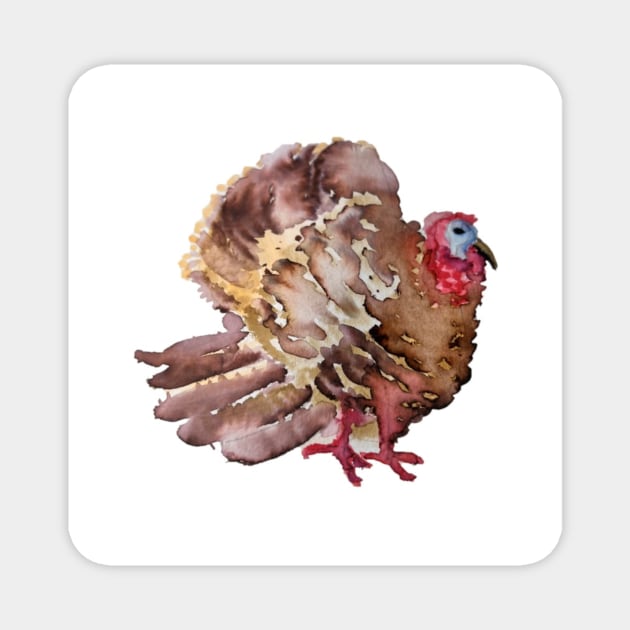 WL Thanksgiving Turkey Magnet by Winglightart