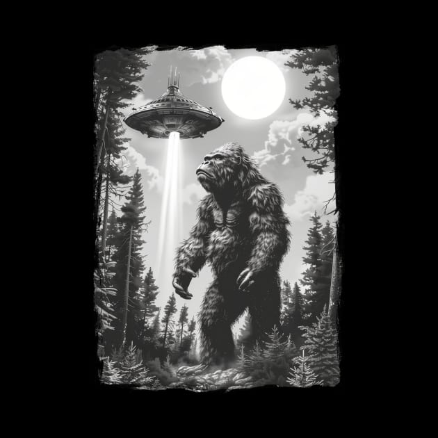 Bigfoot ufo abduction by DavidLoblaw