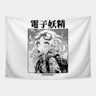 Kawaii Stylish Anime Girl Manga Aesthetic Streetwear Tapestry