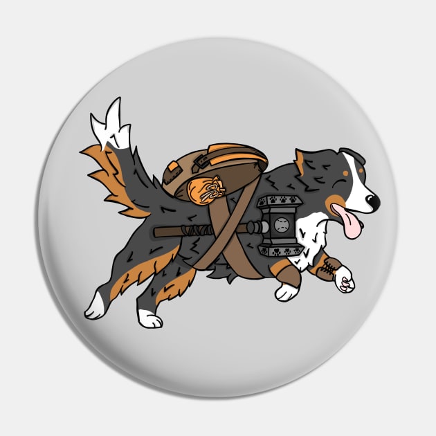 Bernese Mountain Dog Barbarian | DND Dog | Fantasy Fighter Pin by Roll 4 Cuteness 