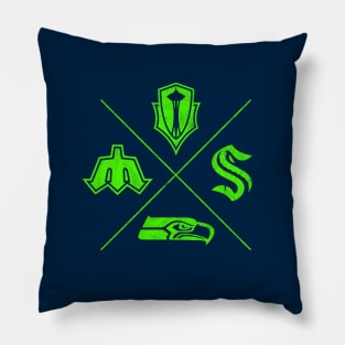 My SEA Team - Fab 4 Green Pillow