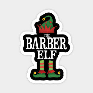 Barber Elf Matching Family Group Christmas Party Pajamas Magnet