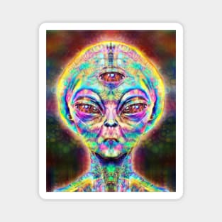 trippy alien Magnet