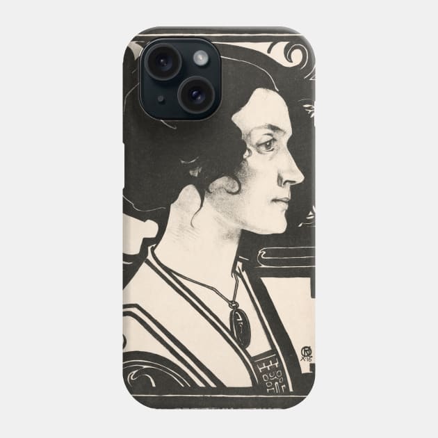 Portrait of an unknown woman (1916) by Richard Roland Holst Phone Case by WAITE-SMITH VINTAGE ART