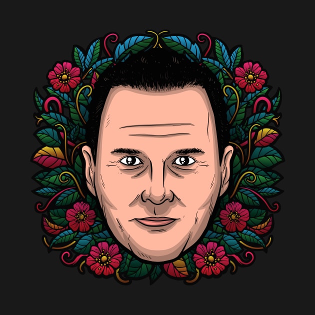 Norm Macdonald (Flowered) by Baddest Shirt Co.