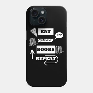 bookworm eat sleep books repeat Phone Case