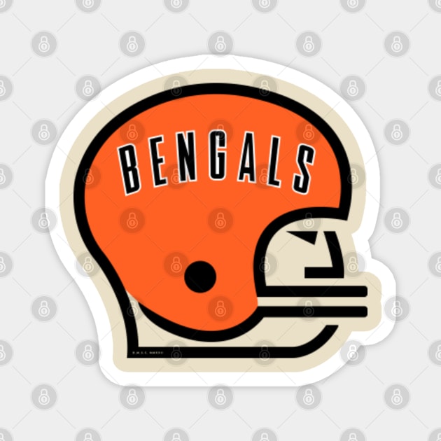 Vintage 70's-Styled Helmet Decal - Bengals (Text)