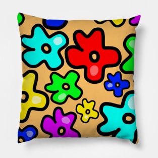 colourful amoeba Pillow