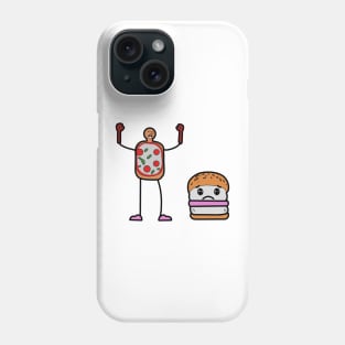 happy pizza, sad burger Phone Case