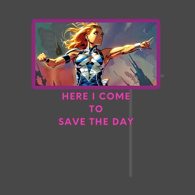 Here I come to save the day (girl superhero) by PersianFMts