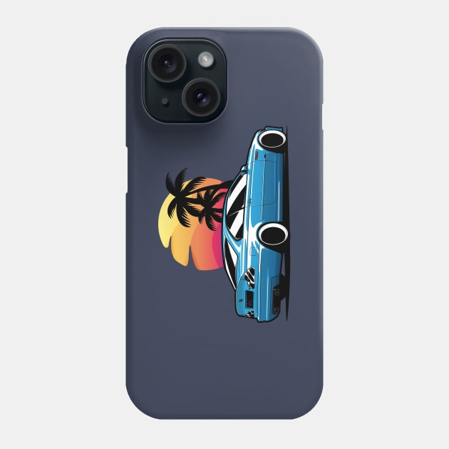 Blue E46 Coupe Sunset Phone Case by KaroCars