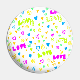 fluorescent heart pattern Pin