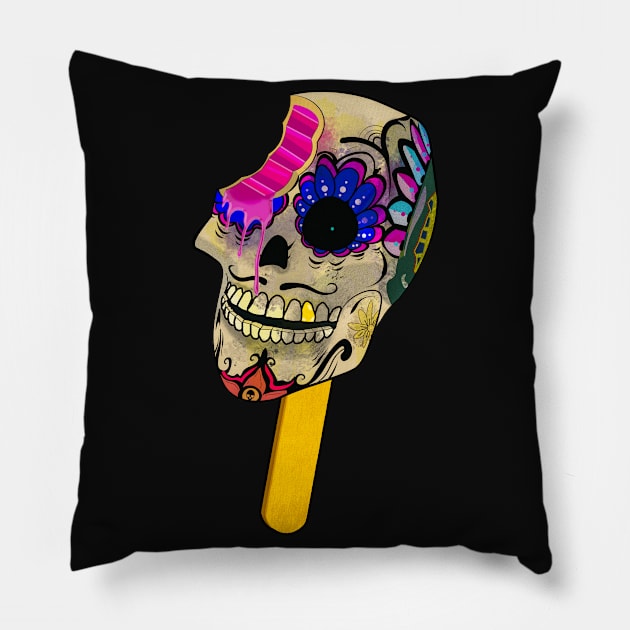 Calavera - Sugar Skull Ice cream Pillow by tycq